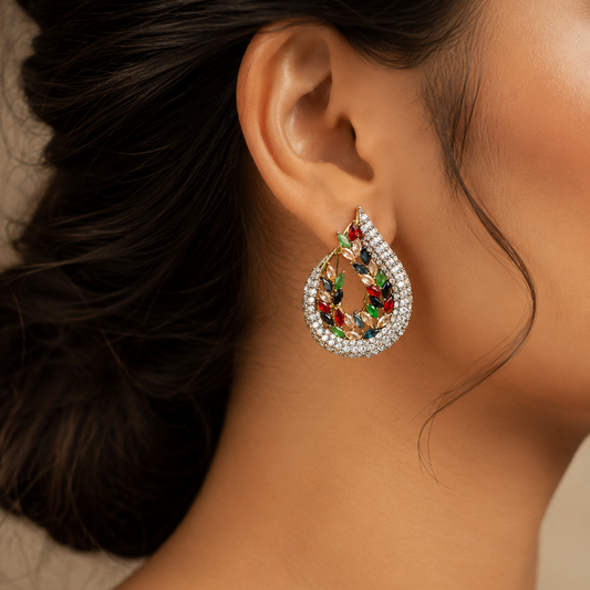 Multicolour Betel Earrings