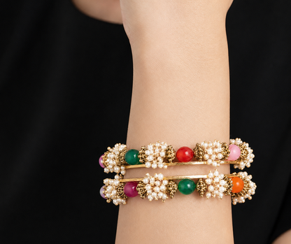 Indian Pearl Multi-coloured Bangles