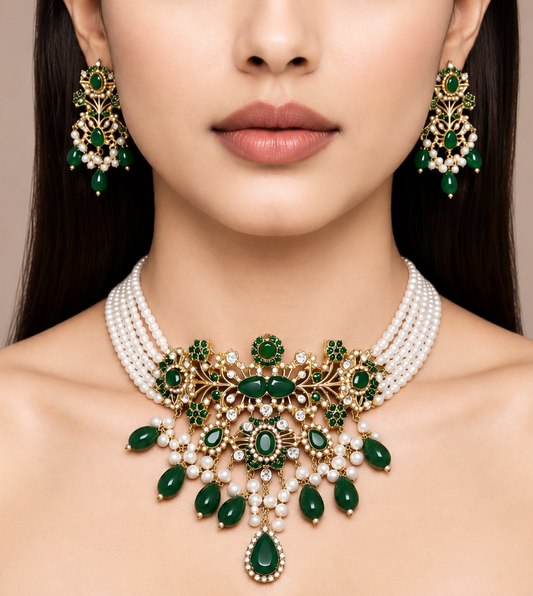 Green Jewellery Set