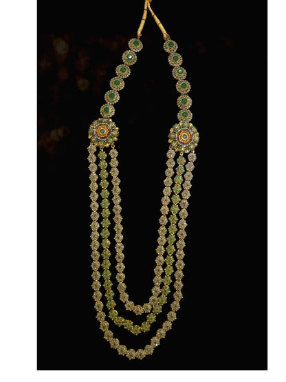 Green and Golden 3-Layered Mala