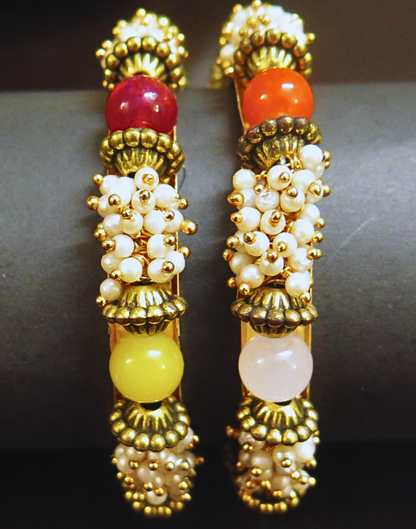 Indian Pearl Multi-coloured Bangles