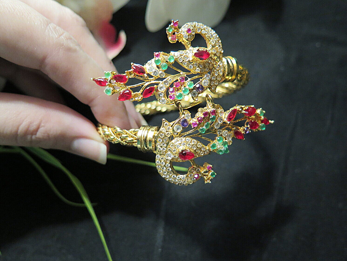 Peacock Styled Adjustable Bracelet