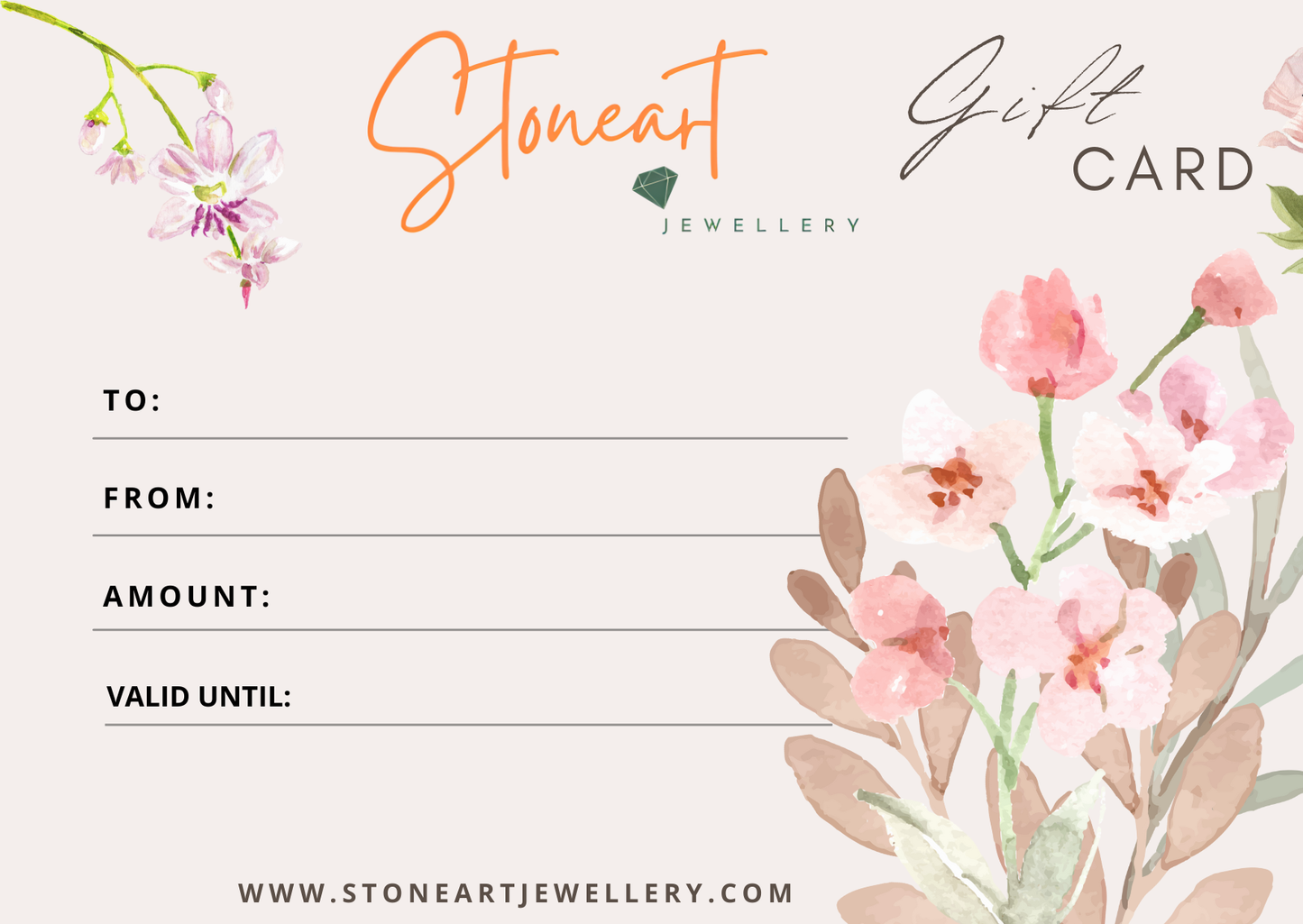 StoneArt Jewellery Gift Card